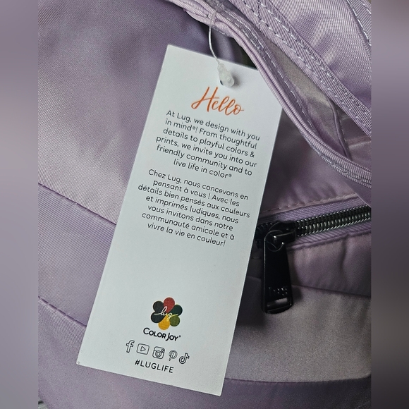 NWOT Lug Gondola European Shopper In Sugarplum & NWT Heart Pouch - Picture 11 of 16